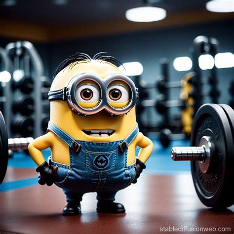 Muscular Minions Gym Workout Stable Diffusion Online
