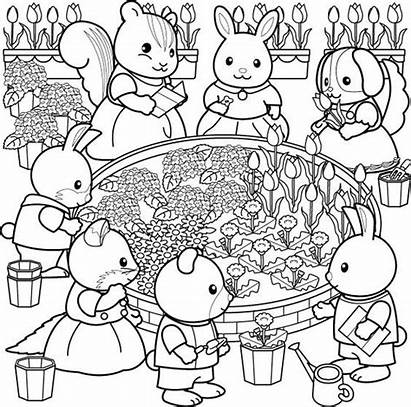Sylvanian Families Coloring Colouring Pages Printable Animal