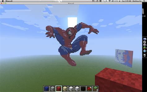 Spiderman Pixel Art Minecraft Project