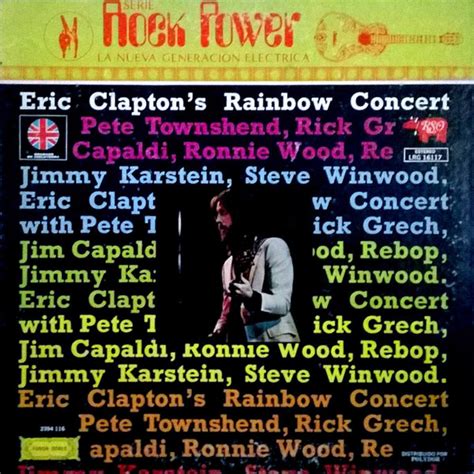 Eric Claptons Rainbow Concert Eric Clapton 1973 Lp Rso