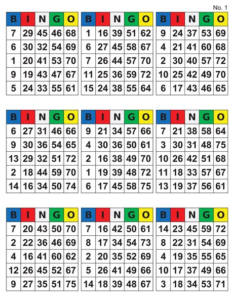 Bingo Cards 2000 Cards Per Page Instant Printable Pdf Canada