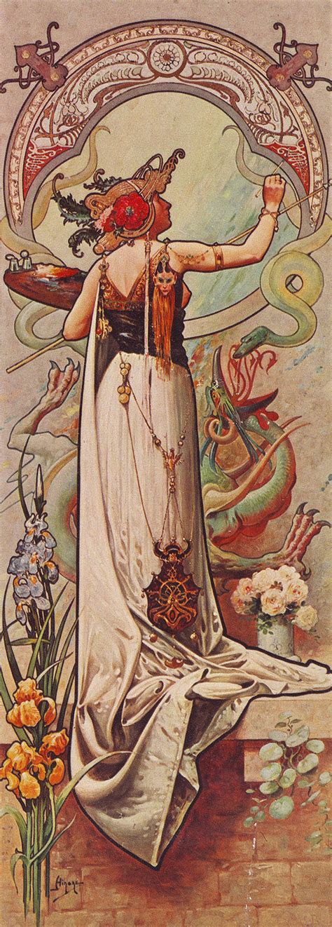 Louis Théophile Hingre Sarah Bernhardt 1896 Art Nouveau Mucha