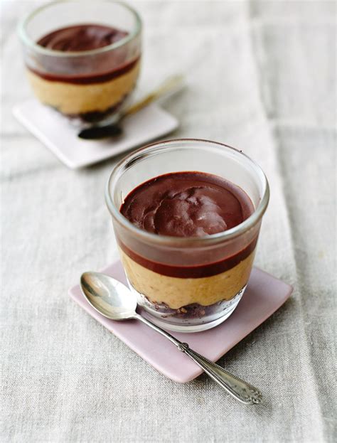 Caramel Mousse with a Raw Chocolate Ganache - The Happy Foodie