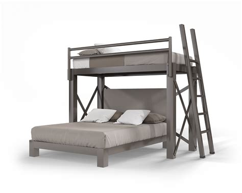 Twin Over Queen L Shaped Bunk Bed