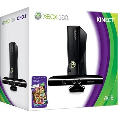 Restored Xbox 360 S 4gb Game Console Kinect With Kinect Adventures