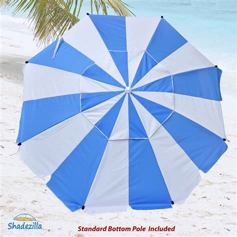 8 Ft Premium Heavy Duty Beach Umbrella With Fiberglass Ribs And Upf 100