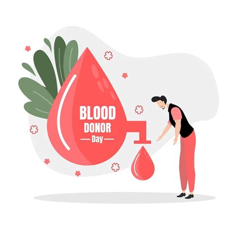 Premium Vector World Blood Donor Day Illustration Vector Design