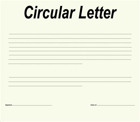 Examples Of Circular Letters