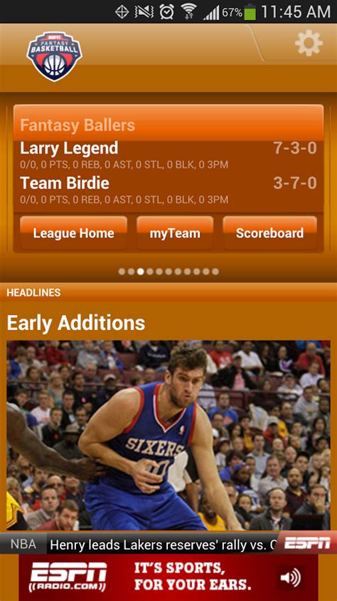 Последние твиты от nba fantasy (@nbafantasy). New App ESPN Releases Official Fantasy Basketball App ...