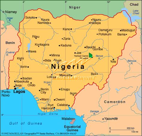 Nigeria Carte Et Image Satellite