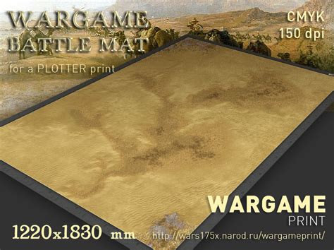 Battle Mat 061 Desert Plain Wargameprint Battlemats Wargame Vault