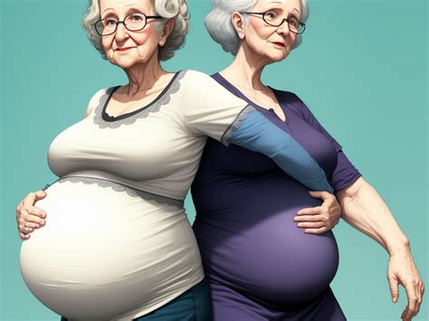 Image Convertor Pregnant Granny Single Large Belly