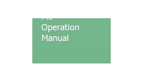 siemens operation manual