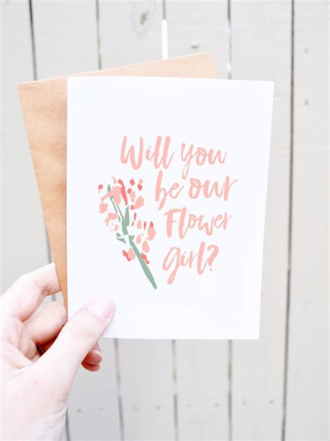 Will You Be Our Flower Girl Card Flower Girl Ask Flower Girl T