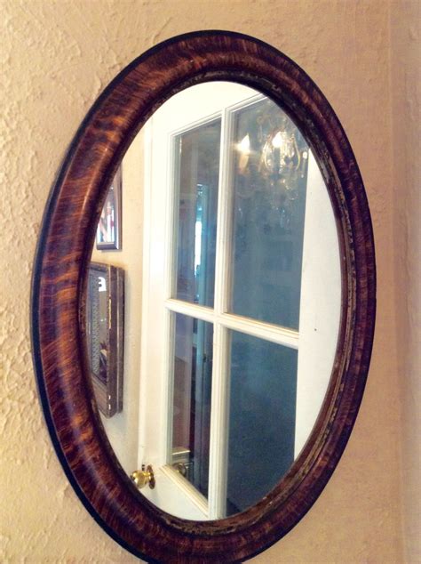 Antique Oval Wood Frame Mirror Victorian Style Home Decor Decorative