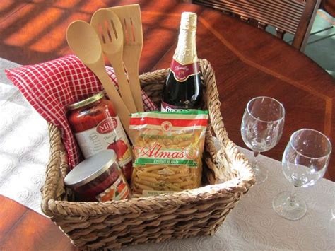 You can match the mood of the party, match the guest or the. Italian dinner for two gift basket - Add a baguette and a ...