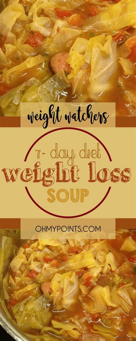 7 Day Diet Weight Loss Soup Wonder Soup Weightwatchers Weight Watchers Weig