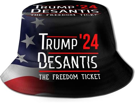 Trump Desantis 2024 The Freedom Ticket Bucket Hat Unisex