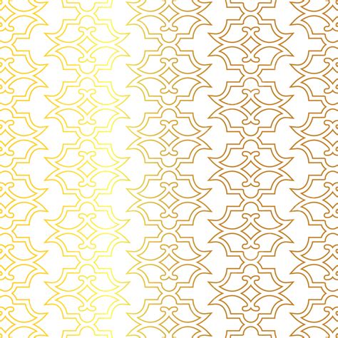 Gambar Pola Emas Islam Mengulangi Desain Mulus Untuk Media Sosial