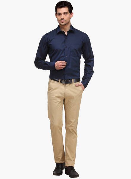 Mens Guide To Perfect Pant Shirt Combination Beige Pants Dark And