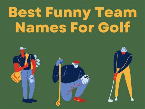 Funny Golf Scramble Team Names Teeing Up Laughter Off To Sports