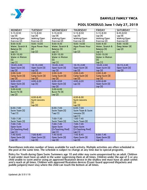 Schedules