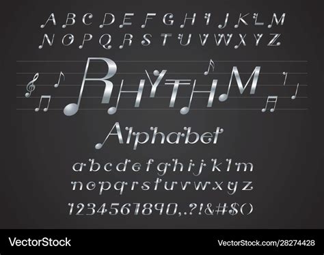 Music Note Font Royalty Free Vector Image Vectorstock