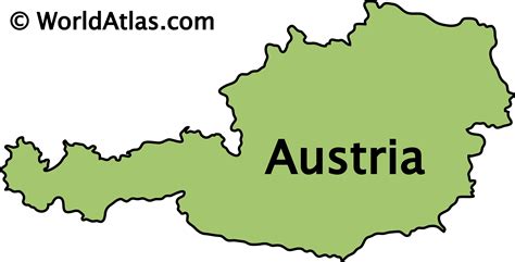 √ Austria Map In World Map Austria Map World Royalty Free Vector