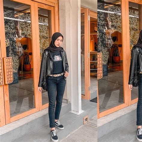 🌻 Di Instagram Lagi Dark Mode Alias Jd Kaum Hitam Hitam Simple Outfits Hijab Simple