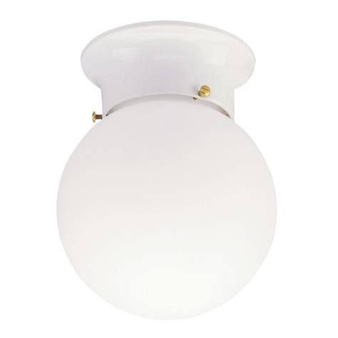 Westinghouse 1 Light Ceiling Fixture White Interior Flush Mount With