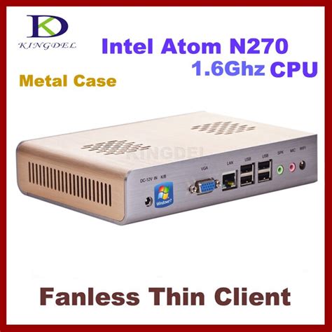 New Thin Client Computer Fanless Mini Pc With Intel Atom