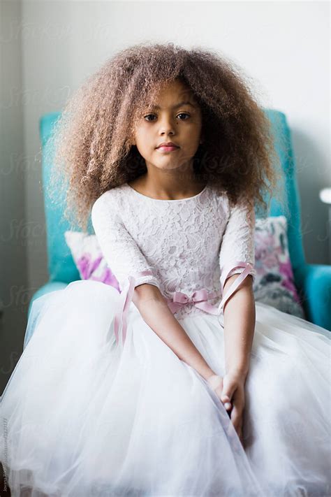 Portrait Of A Mixed Race Little Girl By Stocksy Contributor Jovana