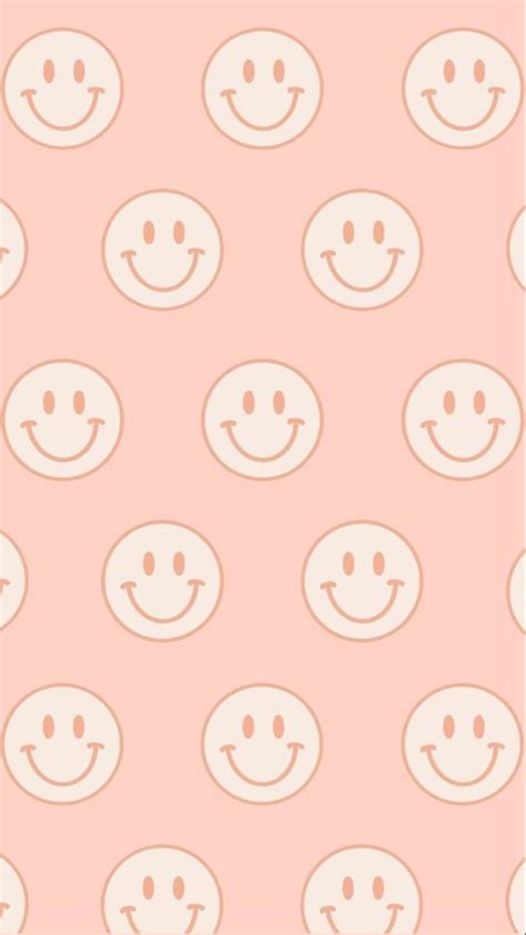 Cute And Simple Smiley Face Iphone Background ☻ Preppy Wallpaper