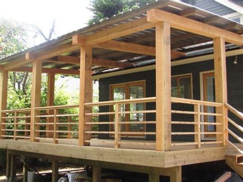 So if you'd like a modern deck, then consider using metal for the poles, wire. Horizontal Deck Railing Home Doherty House Horizontal Deck ...