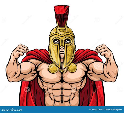 Spartan Trojan Sports Mascot Illustrazione Vettoriale Illustrazione