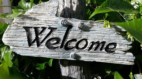 Free Stock Photo Welcome Sign Garden Decoration Free Image On