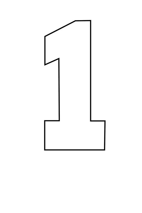 Printable Number 1 Template Number 1 Pattern Use The Printable
