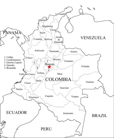 Mapa De Colombia Para Colorear Im Genes Y Dibujos Del Mapa Colombiano