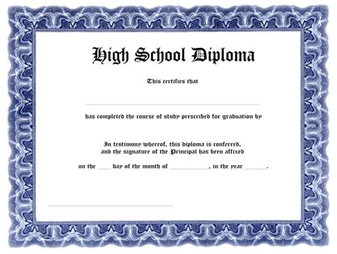 Homescchool Diploma Template High School Diploma School Certificates