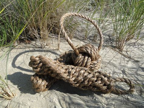 Small Rope Fender Knotted Rope Decor Rustic Beach Decor Etsy Rustic