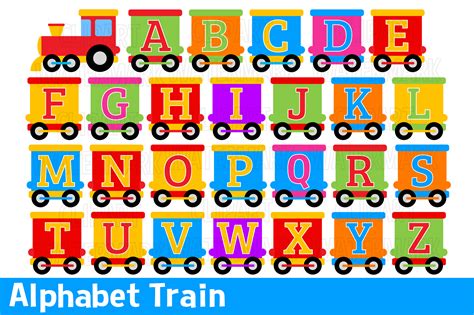 Alphabet Train Clipart Graphic By Magreenhouse · Creative Fabrica