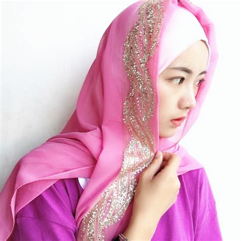Hijab Scarf Muslim Women Shiny Sequins Muslim Scarf Buy Women Muslim