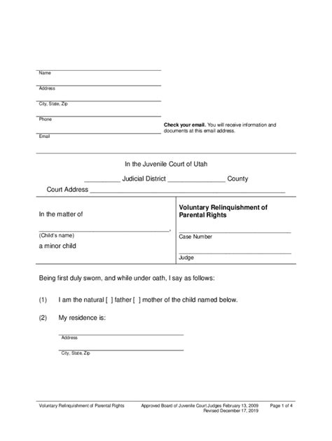 Form UT Voluntary Relinquishment Of Parental Rights Fill Online Printable Fillable