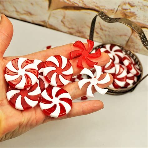 Peppermint Round Candies Christmas Tree Hanging Ornaments Xmas Etsy