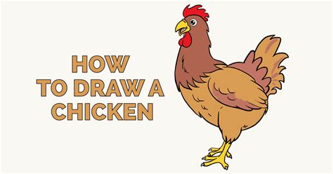 I start with the head, adding. How to Draw a Cute Chicken in a Few Easy Steps | Easy ...