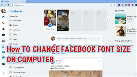 How To Change Facebook Font Size On Computer Youtube