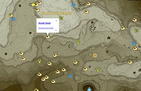 High Resolution Korok Seed Map World Map