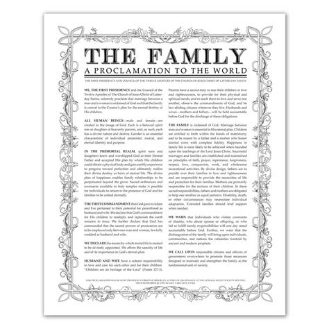 Family Proclamation Printable Free