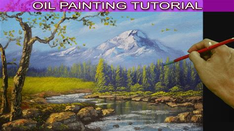 Oil Landscape Painting Tutorial Running Shallow River From