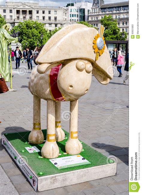 Aardmans Shaun The Sheep Character In Central London